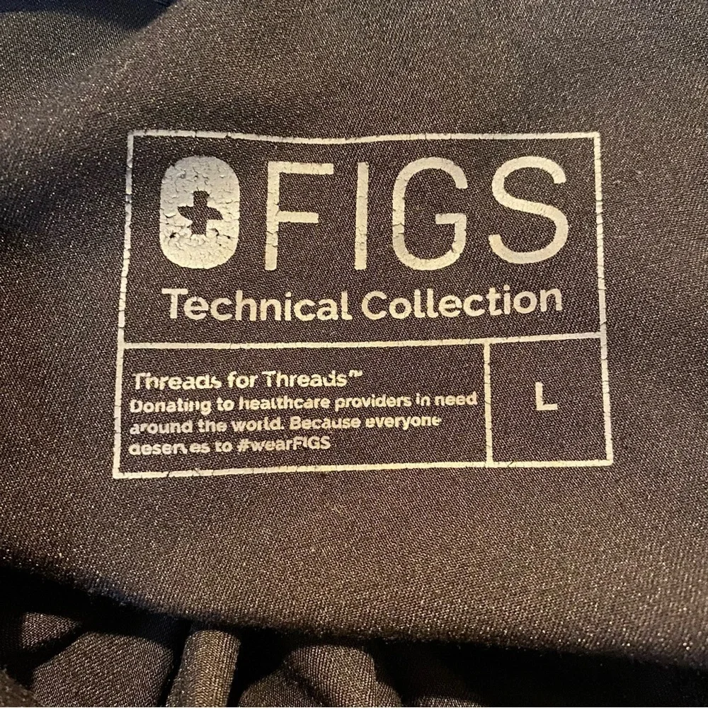FIGS Black Technical Collection Scrub Pants Size Large-Unisex